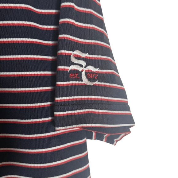 Peter Millar Mens Summer Comfort Stripe Short Sleeve Polo Shirt Multicolor Large - Picture 7 of 8